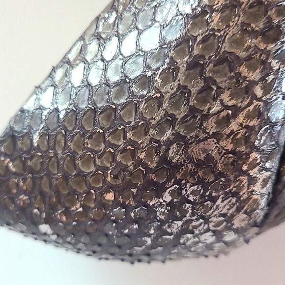 Rebecca Minkoff " Brie" D'orsay pumps, Charcoal snake print Size 10 - Picture 8 of 13